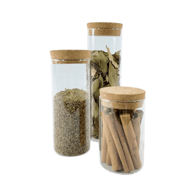 Glass Storage Jars with Cork Lid – 275ml