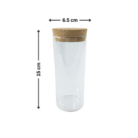 Glass Storage Jars with Cork Lid – 410ml (Set of 6)