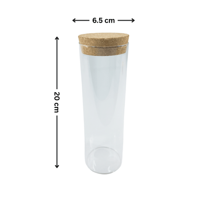 Glass Storage Jars with Cork Lid – 550ml (Set of 6)-2