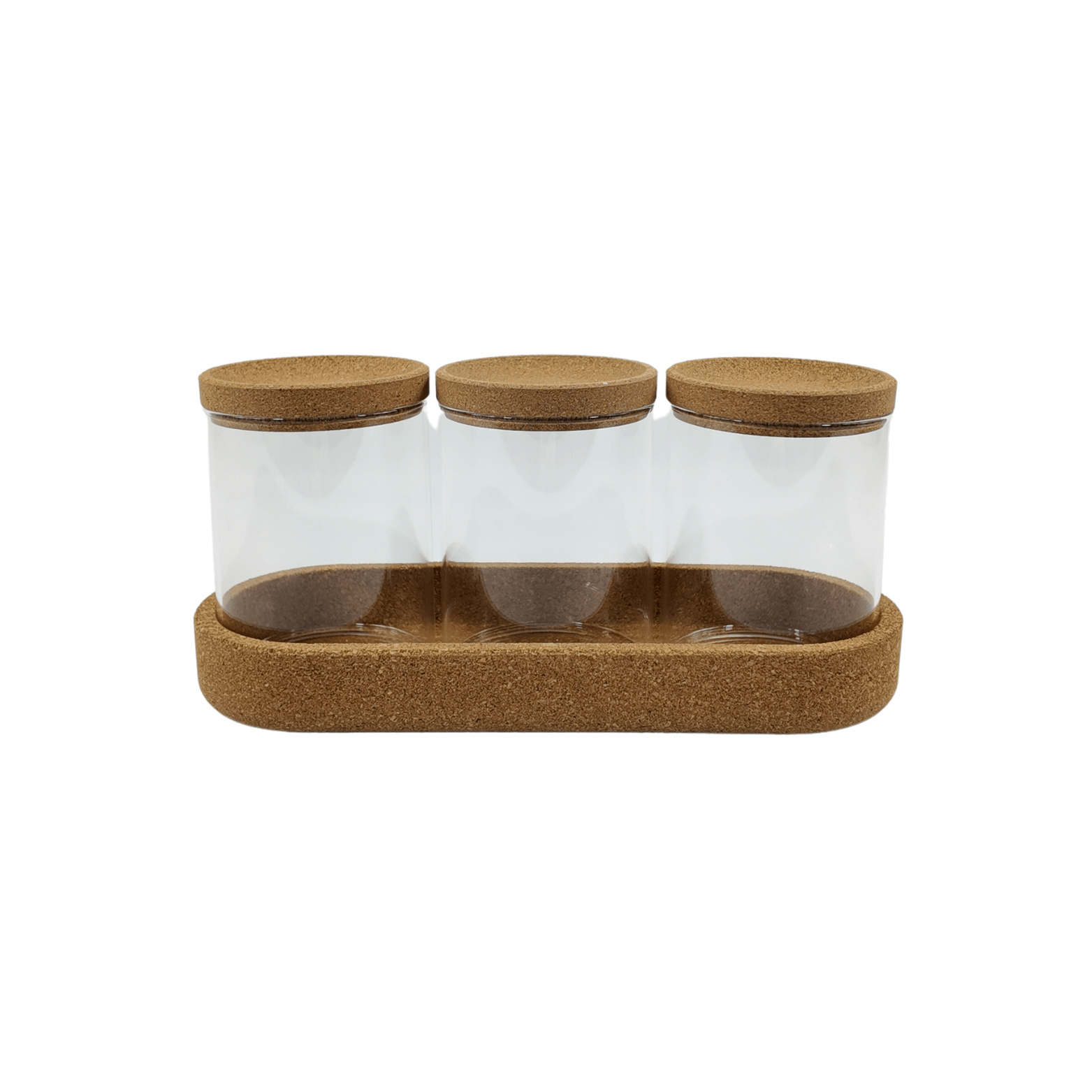Glass Jar Trio Set with Natural Cork Lid – 450ml (3 Pack)-3