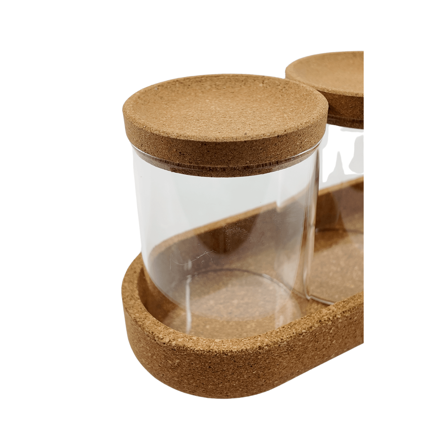 Glass Jar Trio with Cork Lids – 450ml Pantry Set-3