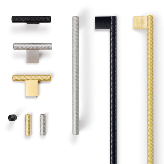 Graf by Momo modern cabinet handle pull in contemporary finish for kitchen cabinets, drawers, wardrobes and furniture