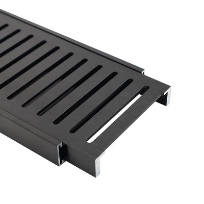 Aluminium Grate Drainer | Brushed Black