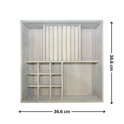 Grey Felt Jewellery & Accessory Tray 366x366x95mm-1