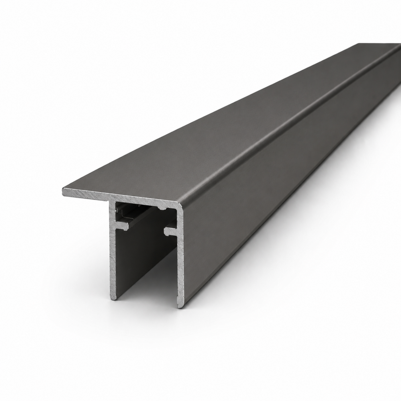 Wardrobe Top and Bottom Rail | Frameless | Gunmetal