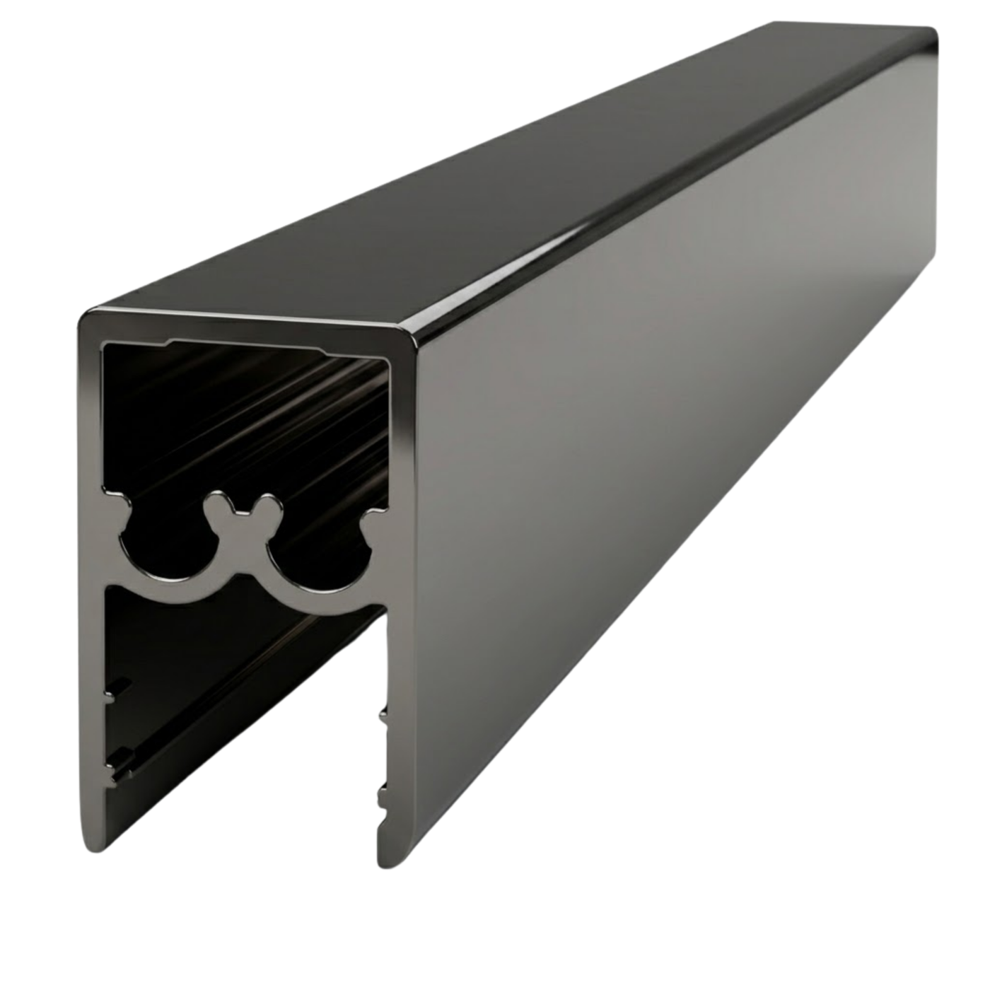 Wardrobe Top and Bottom Rail | Gunmetal