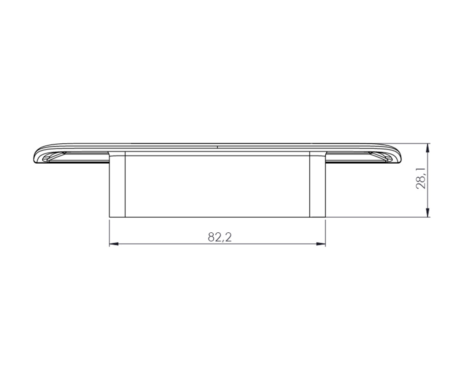 Furnipart Horizon Handle. Finish: Matt Black. Length: 140mm