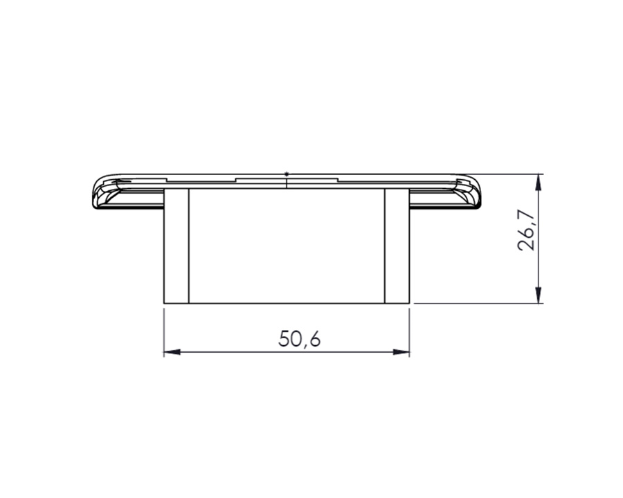 Furnipart Horizon Handle. Finish: Matt White. Length: 80mm