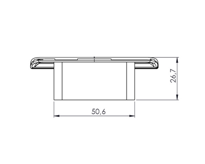 Furnipart Horizon Handle. Finish: Matt White. Length: 80mm