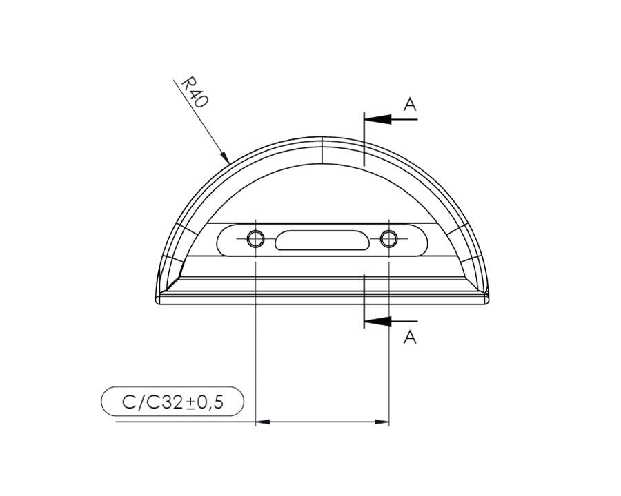 Furnipart Horizon Handle. Finish: Matt White. Length: 80mm