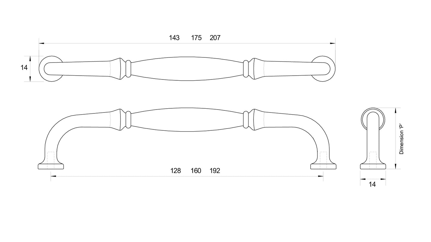 Kethy Dover Handle - Brass Polished Nickel