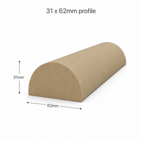 Half Round Batten | 31mm x 62mm | Steccawood by Polytec | Pack of 15