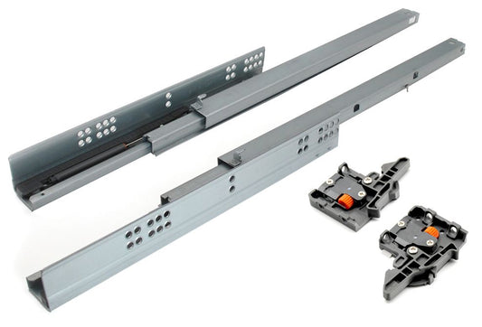 Modern concealed drawer slides for cabinets with push-to-open opening mechanism