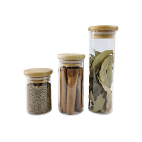 120ml Herb & Spice Jar with Bamboo Lid