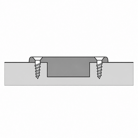 Sensys wide angle hinge, with zero protrusion (Sensys 8657), overlay, Opening angle 165°, TH-drilling pattern 52 x 5.5 mm, for screwing on 9099750