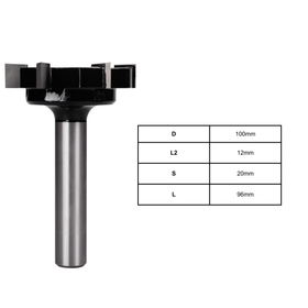 Surface Planers - 5-Flute Cutter | 100mm D | 12mm L2 | 20mm S | 96mm L