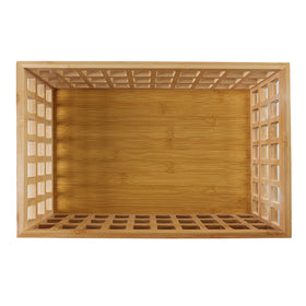 Bamboo Perforated Storage Basket – Large
