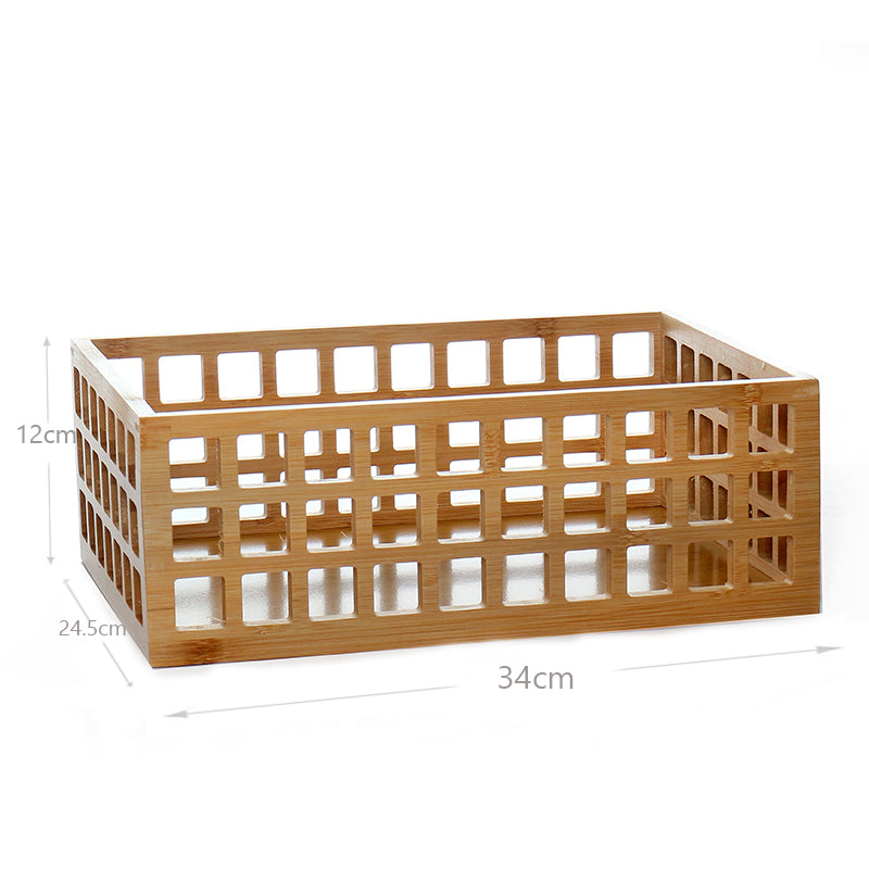 Bamboo Perforated Storage Basket – Large-2