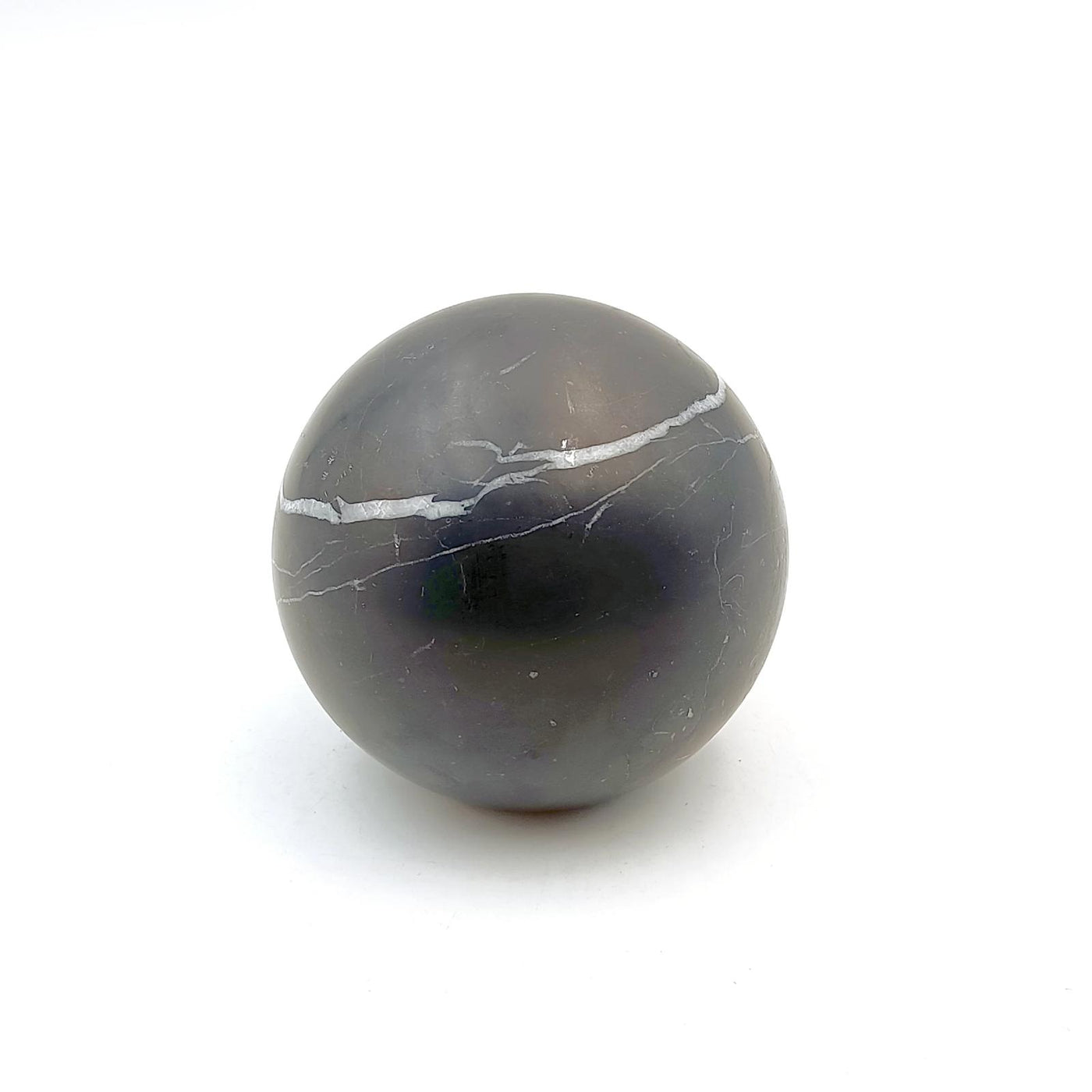 Nero Maquina Polished Marble Sphere – 100mm Diameter