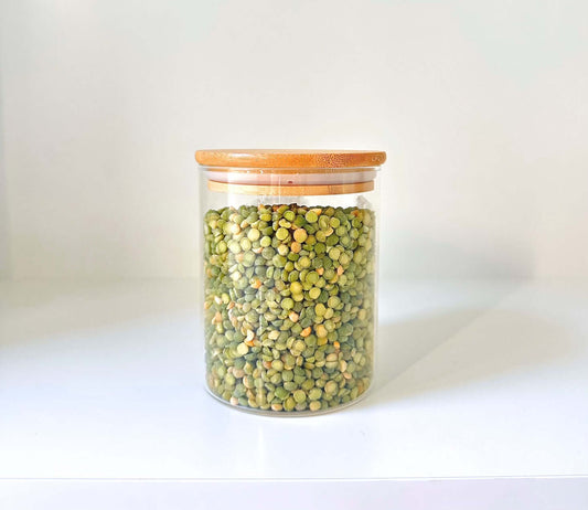 1050ml Glass Storage Jar with Bamboo Lid-0