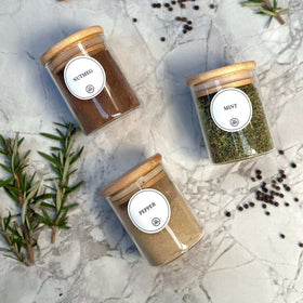120ml Herb & Spice Jar with Bamboo Lid