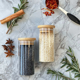 160ml Herb & Spice Jar with Bamboo Lid