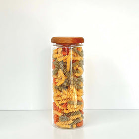 1500ml Acacia Glass Jar – Airtight Kitchen Storage