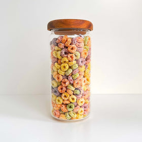 1200ml Acacia Glass Jar – Airtight Kitchen Storage