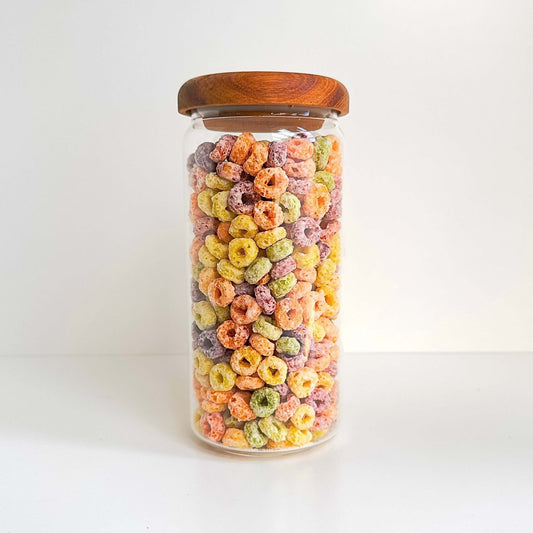 1200ml Acacia Glass Jar – Airtight Kitchen Storage-0