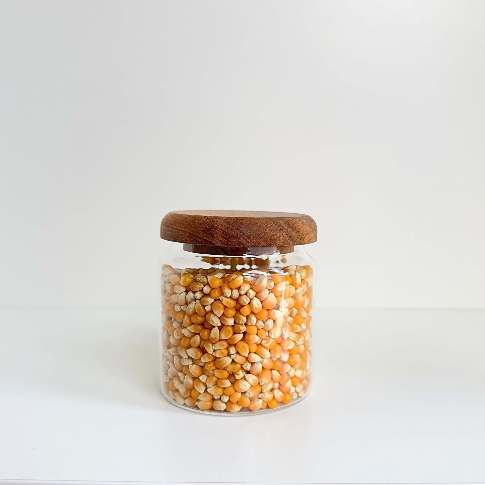 600ml Acacia Glass Jar – Airtight Kitchen Storage Solution-0