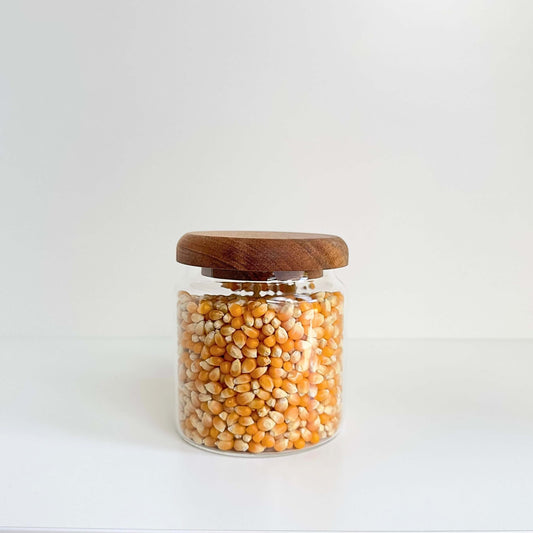 600ml Acacia Glass Jar – Airtight Kitchen Storage Solution-0