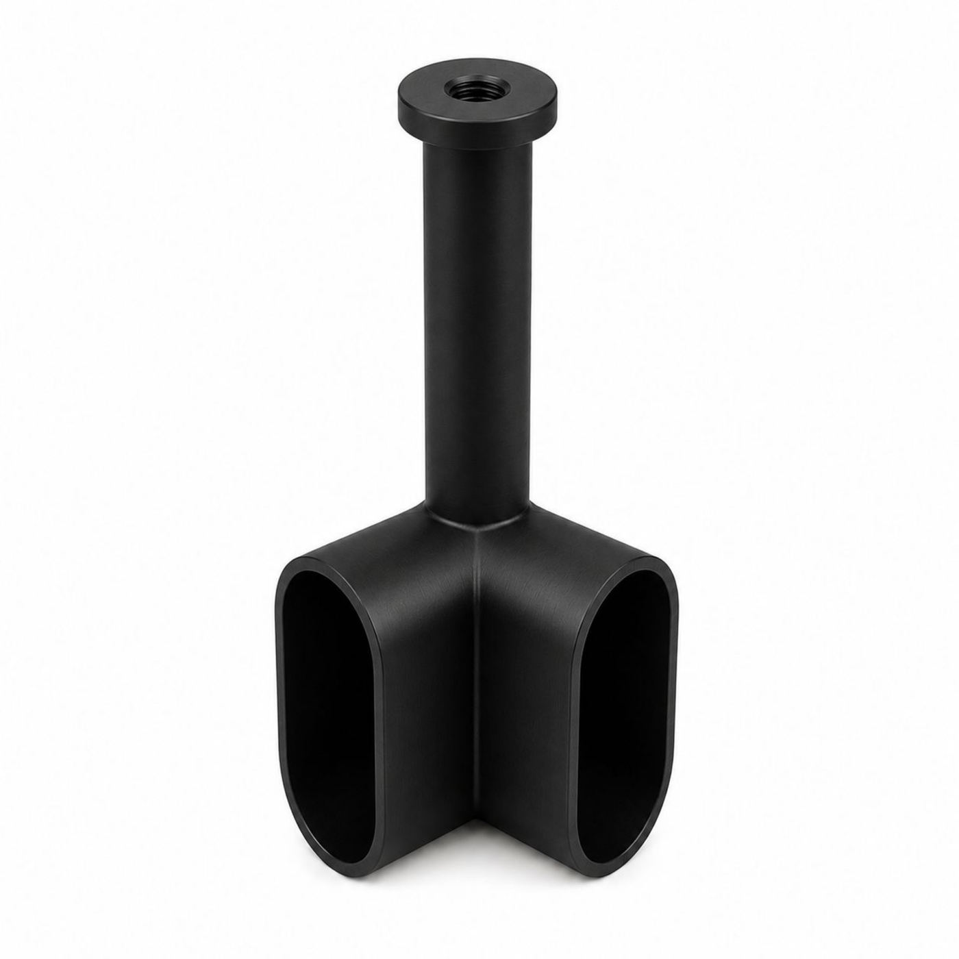 90° Corner Wardrobe Rail Support Bracket for Oval Hanging Rail  | Matt Black