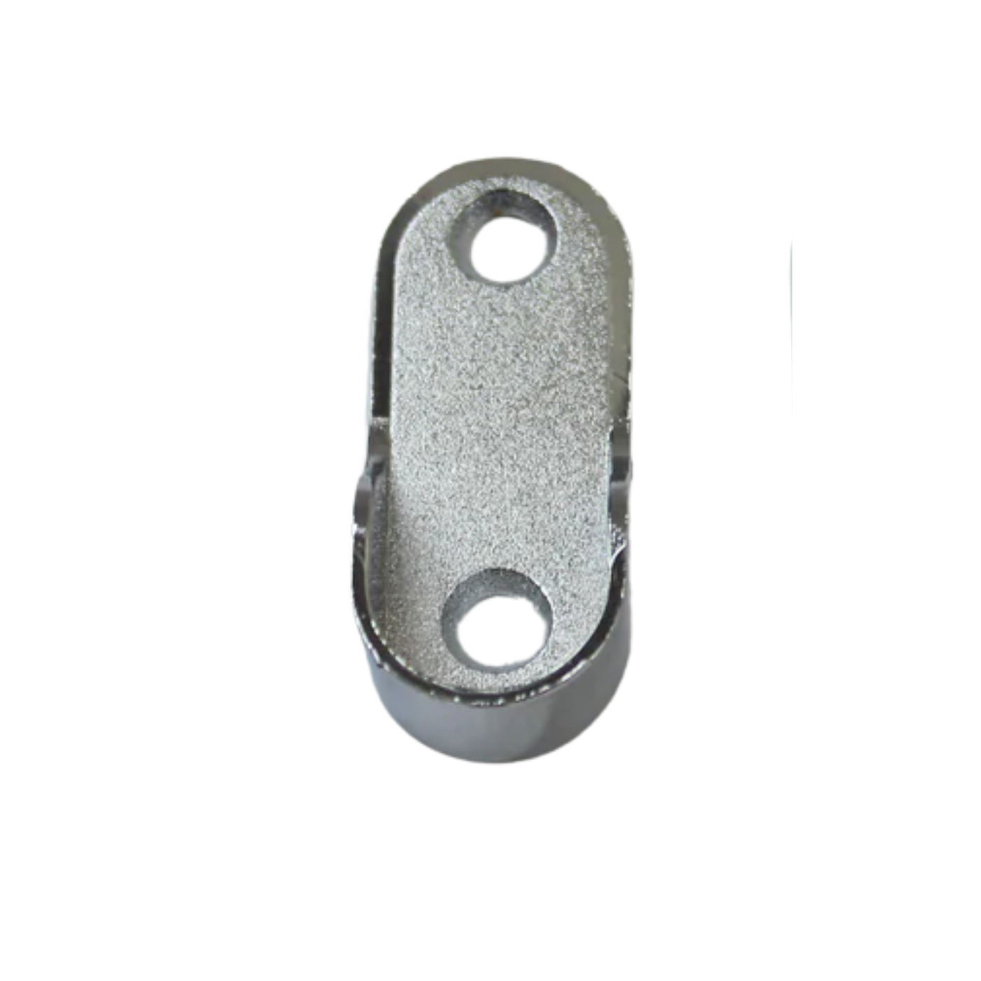 Oval End Flange | 16mm | Brushed Silver