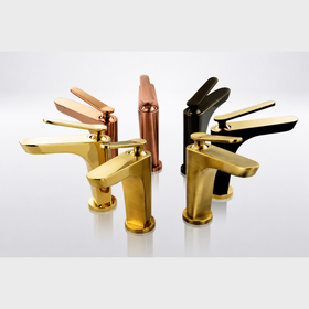 Imperial Modern Basin Taps | Brushed Gold