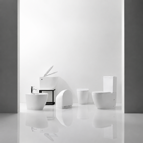Imperial Floor Standing Bidet | Matte White | Square