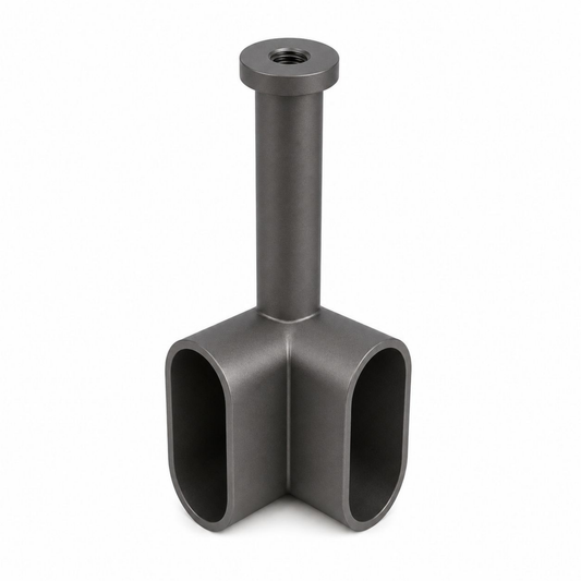 Gunmetal corner wardrobe rail support bracket for 16mm closet rod connection and secure hanging rail installation