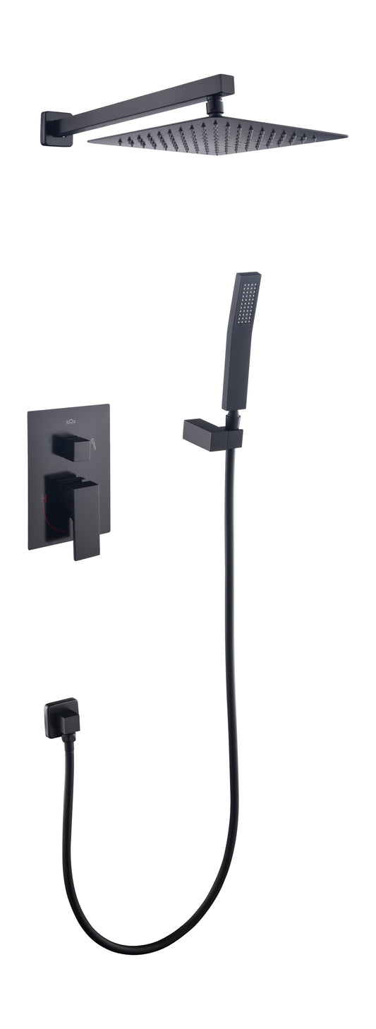 Imperial luxury concealed shower set with overhead rain shower, handheld shower, and built-in mixer, designed for modern bathrooms with smooth water control and a sleek concealed installation.