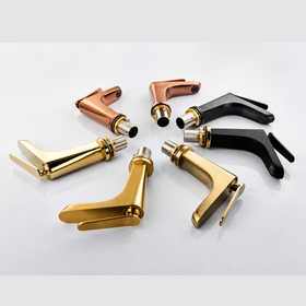 Imperial Modern Basin Taps | Brushed Gold
