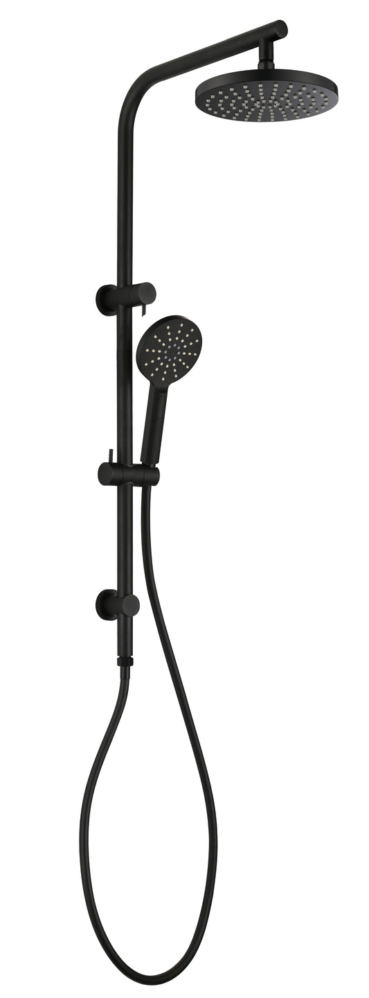 Imperial luxury round multi-function shower set with overhead rain shower and handheld shower, designed for a modern bathroom with versatile spray functions.