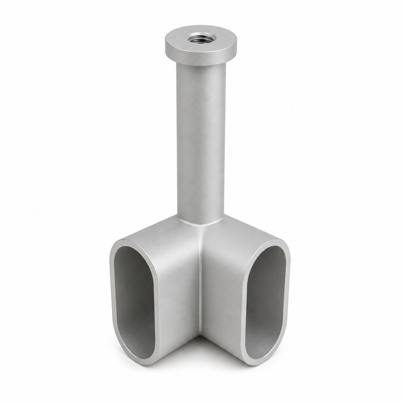 90° Corner Wardrobe Rail Support Bracket for Oval Hanging Rail | Matt Silver