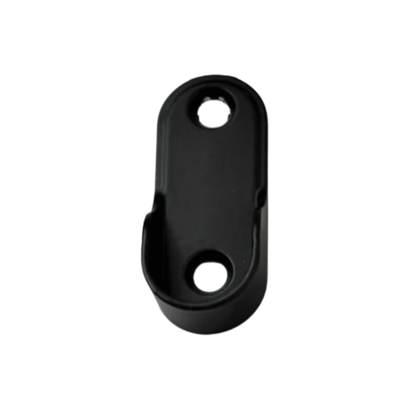 Oval End Flange | 16mm | Matt Black