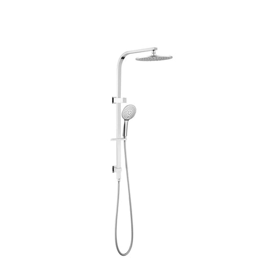 Imperial round shower system with polished chrome finish and modern bathroom styling
