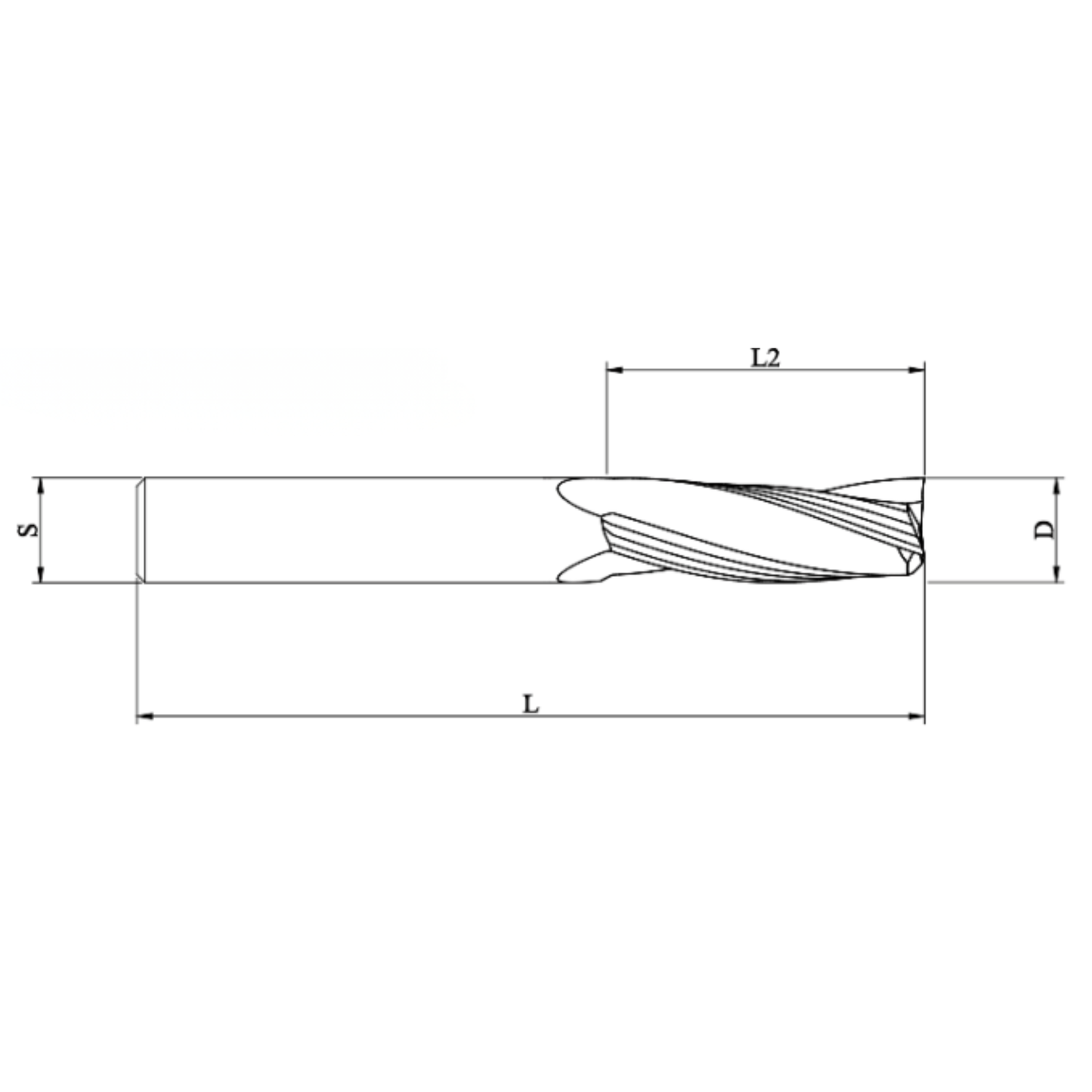 3-flute coated finishing spiral router bit, 25mm diameter, 75mm cutting length, precision CNC bit for smooth cuts in wood, MDF, plywood, and laminates