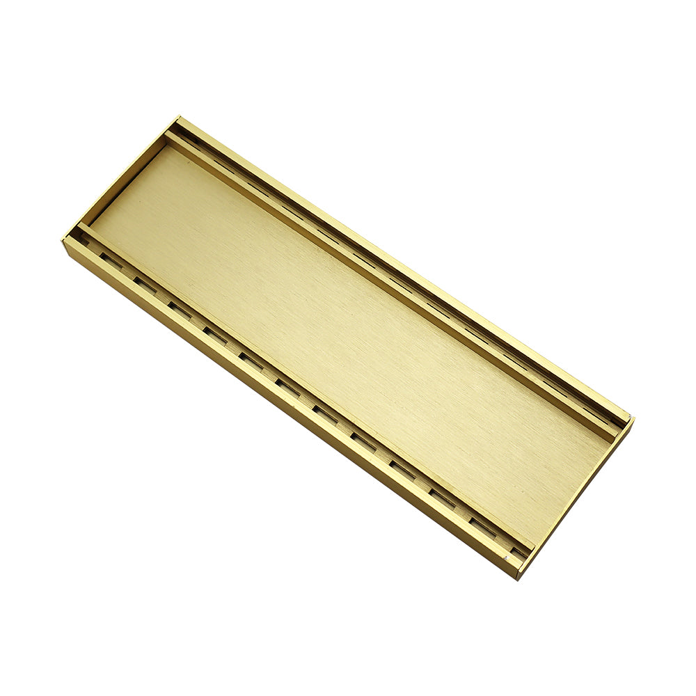 Aluminium Tile Insert Grate | Brushed Gold