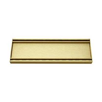 Aluminium Tile Insert Grate | Brushed Gold