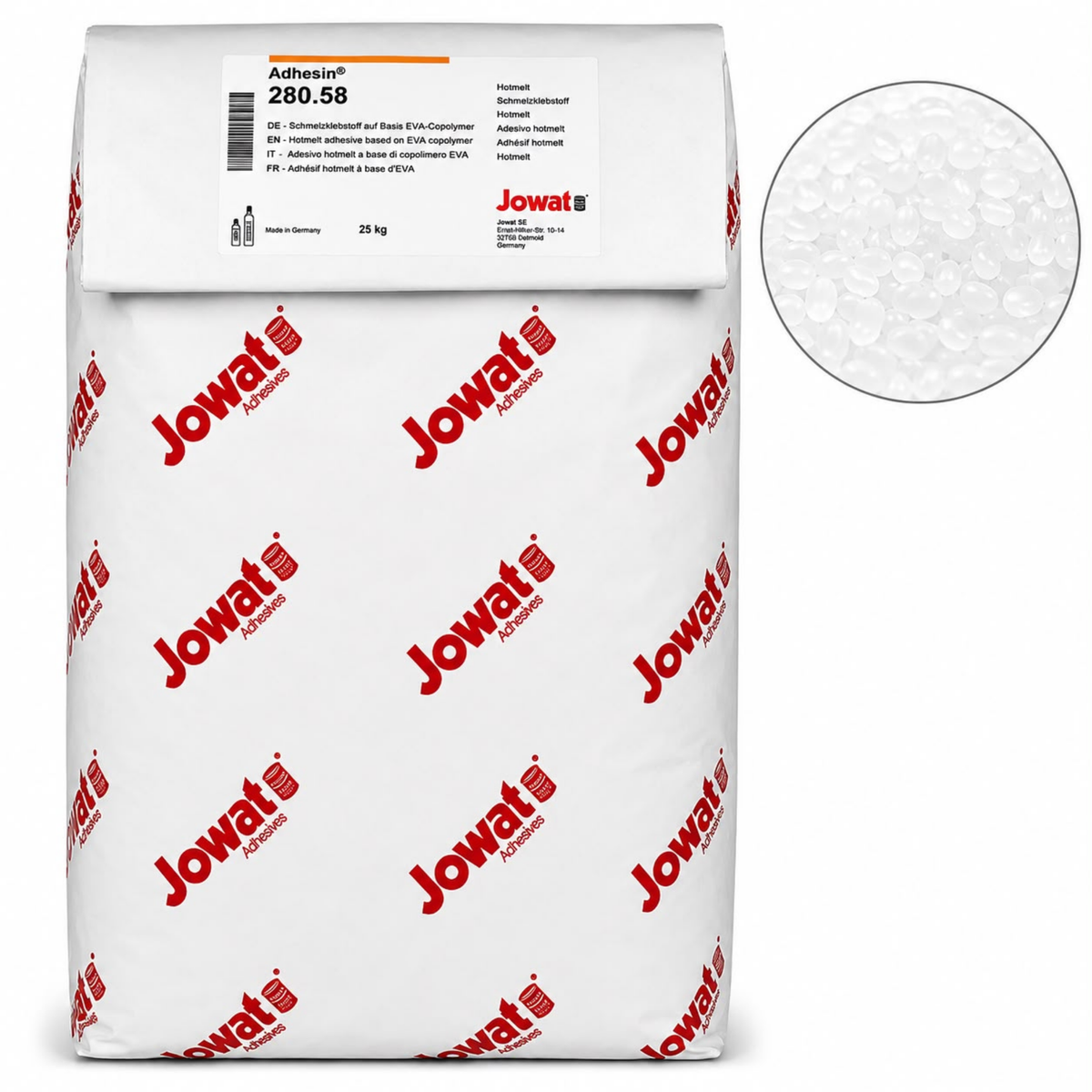 280.58 | Jowat Edgebander Glue |Clear | 25KG Bag