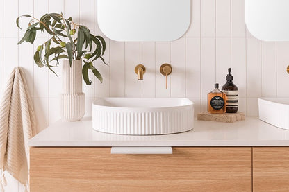 Imperial Fluted Arched Wash Basin | Matte White | 415MM