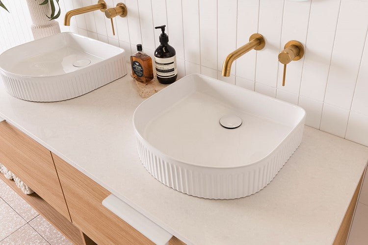 Imperial Fluted Arched Wash Basin | Matte White | 415MM