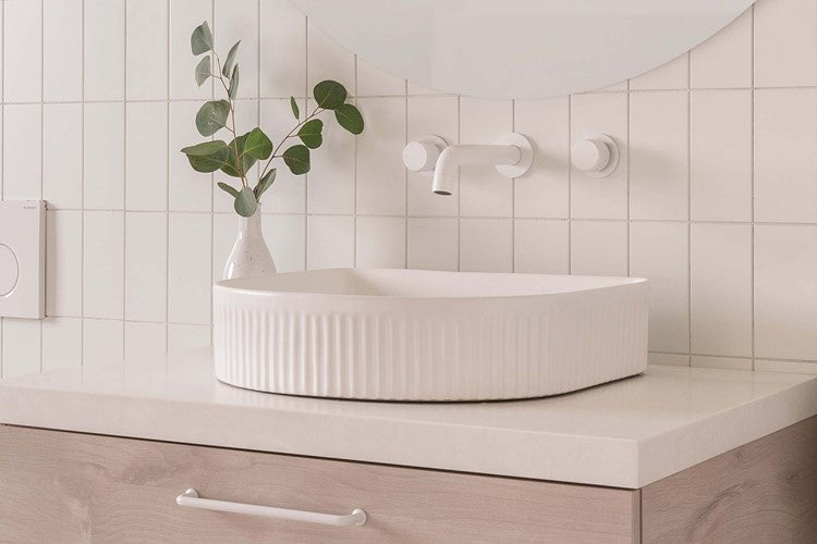 Imperial Fluted Arched Wash Basin | Matte White | 415MM