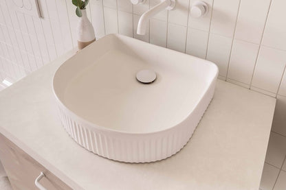 Imperial Fluted Arched Wash Basin | Matte White | 415MM